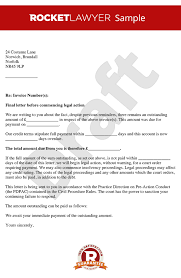 Create A Letter Before Action With Step By Step Guidance From Rocket Lawyer Make Sure You Do Things Right When Sendi Collection Letter Lettering Letter Sample