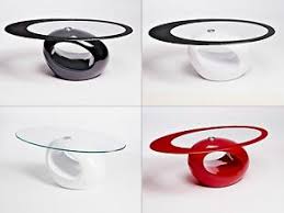 Or 10 mm thick back painted glass Coffee Tables Furniture White Clear Glass Ukcoffeetables Designer Oval Coffee Table Home Kitchen Furniture