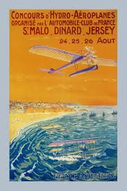 Plane Aviation Airplane Hydroplane Meeting St Malo Dinard Etsy In 2020 Trademark Fine Art Vintage Travel Posters Water Poster