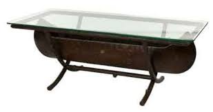 As a bookshelf, or as a glass topped table. Patio Store Woodard Chatham Run Canoe Coffee Table With Glass Top