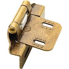 Limited time sale easy return. Liberty Antique Brass Semi Wrap 1 4 In Overlay Cabinet Hinge 1 Pair H01911c Ae O The Home Depot