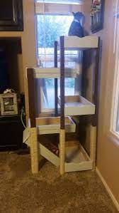 Build A Unique And Inexpensive Cat Tree Using Old Drawers Diy Projects For Everyone Diy Cat Tree Diy Drawers Cat Tree