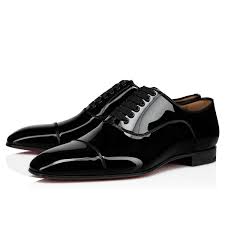 greggo black patent calfskin men shoes christian louboutin