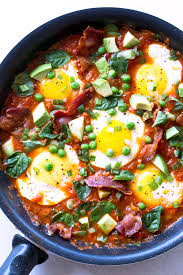 It has become exceedingly popular in israel, where it can be found on menus in restaurants and at street food vendors throughout the country. 30 Min Bacon Eggs In Hell Shakshuka Garlic Matters