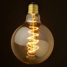 1 Pack Edison Light Bulb 60 Watt Vintage Bulb T45 Amber Glass Antique Vintage Style Light Dimmable Incandescent Bulbs