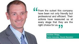 Andrew Shipp, a Senior Associate in our Dispute Resolution Team deals with  a range of issues in the commercial and property disputes area.  Congratulations Andrew