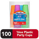 Hefty Everyday Disposable Plastic Cups, Assorted Colors, 16 oz ...