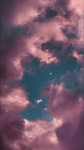 خلفية هاتف سماء وسحب ونجوم وهلال صورة مميزة