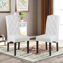 This is the upholstered dining chair set which is the perfect complement to your home and give you a comfortable experience! Nailhead Dining Chairs Wayfair