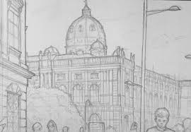 View From The Cafe Of The Kunsthistorisches Museum Which Sits Opposite The Sketch Vienna Stre Travel Sketches Architecture Sketch Kunsthistorisches Museum