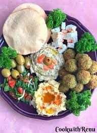 Let the eggplants sweat out any bitterness for 20 minutes or so. Simple Vegetarian Mezze Platter Cook With Renu