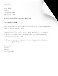 employment verification letter form pros