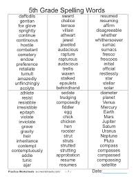 8th Grade Sight Words List 5th Grade Spelling Words List 5th Grade Spelling Spelling Words 5th Grade Spelling Words