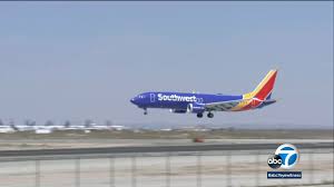 The larger planes can fit 189 seats, compared with the smaller model's 172. Southwest Airlines Parks Its Boeing 737 Max 8 Aircraft In Victorville Storage Facility Abc7 Los Angeles