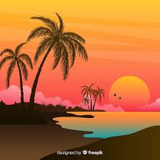 Download Gradient Beach Sunset Landscape For Free Sunset Landscape Beach Drawing Sunset Gradient