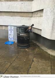 The garbage can is for things that have no importance. Found A Dude Playing Johnny Cash Tunes From Inside A Trash Can Today In Cambridge Funny Pictures Quotes Pics Photos Images Videos Of Really Very Cute Animals