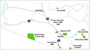 Organ pipe cactus national monument map. Map Of Southern Arizona Showing Location Of National Park Units In Download Scientific Diagram