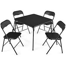 It's perfect for parties or occasions where a dining table set is needed. Giantex 5 Piece Folding Table And Chairs Set Multi Purpose Kitchen Dining Games Table Set 1 Table 4 Card Table And Chairs Kitchen Table Chairs Table And Chairs