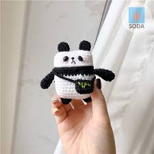 Airpod Case Airpod Knitted Case Airpod Panda Case Airpod Panda Cover Airpod Cute Case Kawaii Airpod Case Gift For Her In 2020 Crochet Case Cute Crochet Crochet Accessories