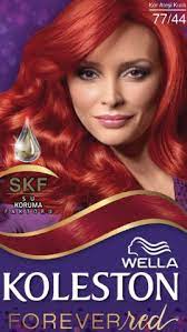Koleston 77 44 Kor Atesi Kizili Forever Red Serisi Wella Kizil Boya Kadinca Fikir Kadinca Fikir Renkli Saclar Kizillar Sac Boyasi