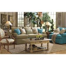 This sofa features sock arms, a high waterfall skirt, and all the comforts of home! Paula Deen By Craftmaster P997000 Stationary Living Room Group Jacksonville Furniture Mart Stationary Living Room Groups