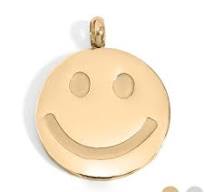 Smiley Face Charm for Charm Bars - 18K Gold PVD Stainless Steel Charm for  Charm Necklaces, Wholesale Charms
