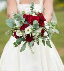 Elegant Rustic Barn Wedding Red Bouquet Wedding Vintage Bouquet Wedding Rustic Wedding Bouquet