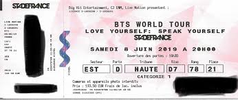 Le groupe mettait en vente ce matin, vendredi 1er mars, les billets pour leur unique date au stade de france, du 7 juin prochain. Horriblenet Bts Stade De France Visualiser Place