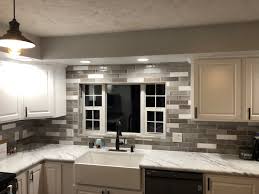 The backsplash is really easy to clean up since it is wipeable which is must when it comes to all backsplashes. High Quality Work Bounds Flooring Inc