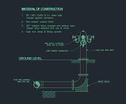 Fire Hydrant Pillar Type | Typical Installation Drawing