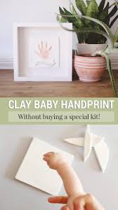 Diy Baby Clay Handprint Keepsake Art Baby Handprint Gifts Diy Baby Stuff Baby Crafts