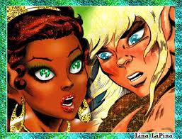 Cutter and Leetah in GLITTER by FoxFireRed