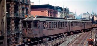An Mudc Work Train On The Tracks Of The 3rd Ave El On Canal St Bronx Ny 1955 New York Subway Ny Subway Nyc Subway