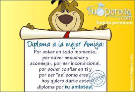 Para La Mejor Amiga Diplomas Especiales Tarjetas