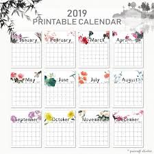Printable Editable 2020 Calendar Chines Ink Painting Etsy In 2020 Diy Prints Calendar Printable Calendar