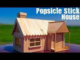 dondurma cubugundan ev nasil yapilir how to make popsicle stick house youtube house evler ev yapimi