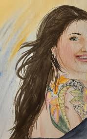 Sharing a painted postcard