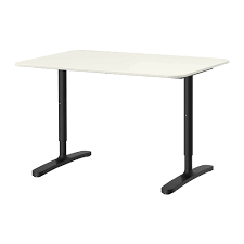 Bekant White Black Desk 120x80 Cm Ikea White Desks Ikea Computer Desk Ikea Office Table