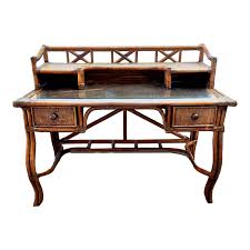 Desk by gianni moscatelli for formanova, italy 1970's. Scorched Bamboo Rattan Wicker Campaign 2 Pc Boho Chic Writing Desk Chairish Chic Writing Desk Rattan Wicker