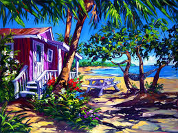 Steve Barton Picnic In Paradise Marcus Ashley Gallery Surf Art Beach Art Island Art