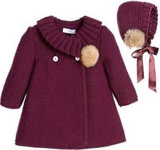 Orgu Sapkali Mor Kiz Manto Nazarca Com Baby Knitting Patterns Orgu Baby Outfits