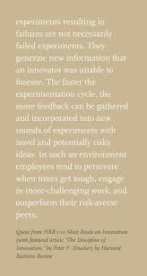 Quote From Hbr S 10 Must Reads On Innovation With Featured Article The Discipline Of Innovation By Peter F Book Quotes Innovation Harvard Business Review