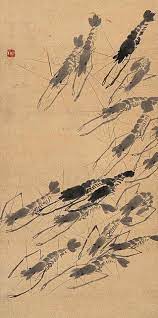 齐白石 虾之群虾 chinese art chinese painting japanese painting
