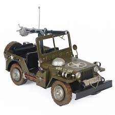 Handmade Vintage U S Military Willys Jeep Model Handmade Tin Model Jeep Infpass Willys Jeep Jeep Models Jeep
