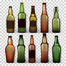 Transparent Beer Bottles Set Vector Beer Icon Background Banner Beer Bottle