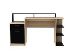 An der tieferen seite der schreibtischplatte lässt sich der monitor ideal stellen, ohne platz zu verlieren. Schreibtisch Mit Stauraum Zacharias Iii Eichefarben Anthrazit Gunstig Online Kaufen