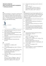 How to solve projectile motion word problems using quadratic equations? Pdf Projectile Motion Practice Questions With Answers Challenge Questions Hephzibah Akindele Academia Edu