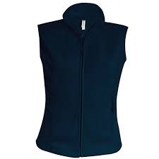 Cardigan sans manche à encolure arrondie. Gilet Sans Manche Femme Micropolaire