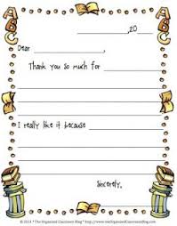Thanks Thank You Note Template Classroom Freebies Classroom Writing