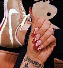 Acrylic Nails In 2020 Glamorous Nails Aycrlic Nails Red Acrylic Nails